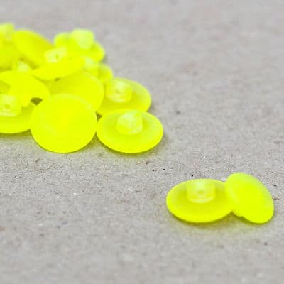 Round resin button - neon yellow
