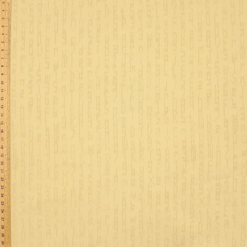 Extensible satined jacquard fabric - beige 