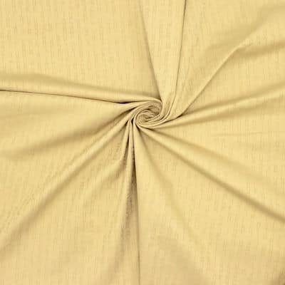 Extensible satined jacquard fabric - beige 