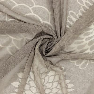 Fluid mesh fabric with patterns - beige 