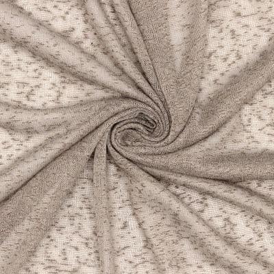 Tissu maille légère polyester beige