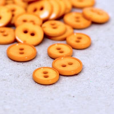 Resin button - orange
