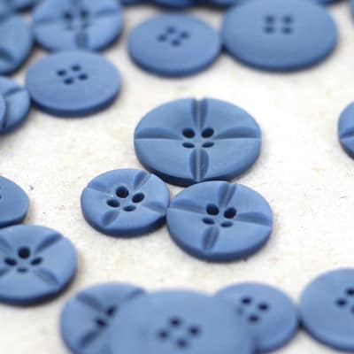 Resin button - Azure blue