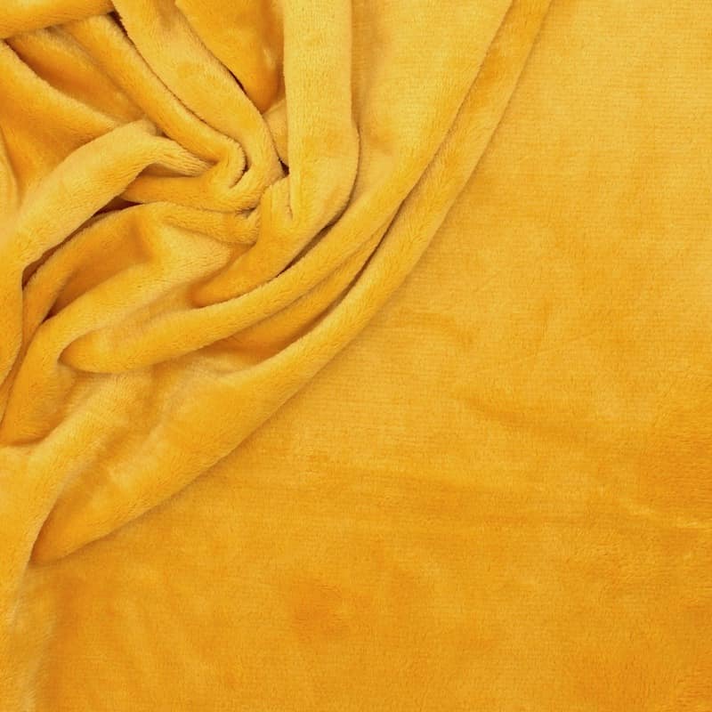 Minky velvet - plain mustard yellow