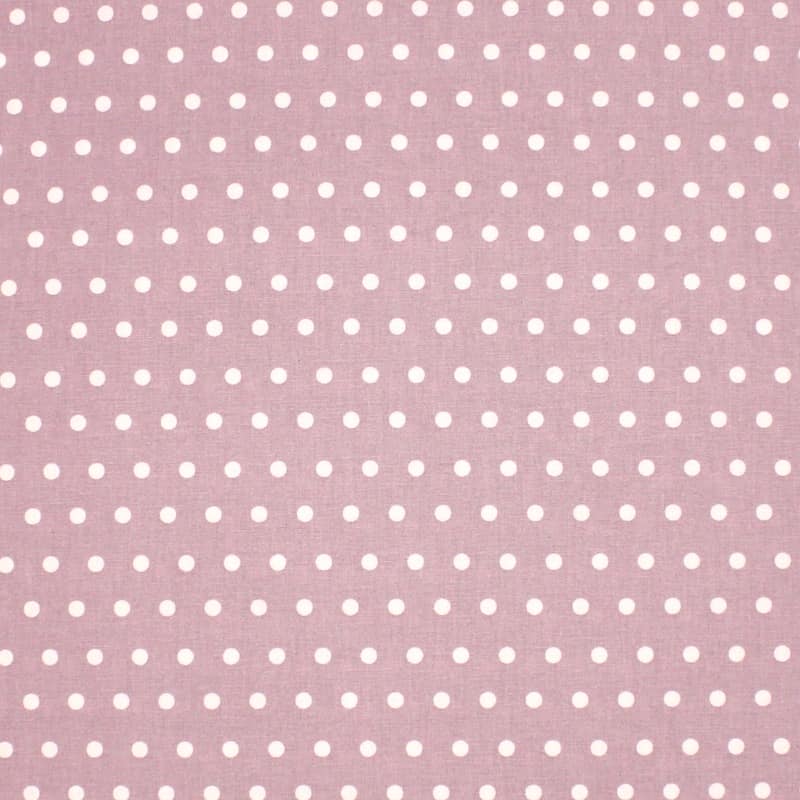 Coated cotton with dots - old pink