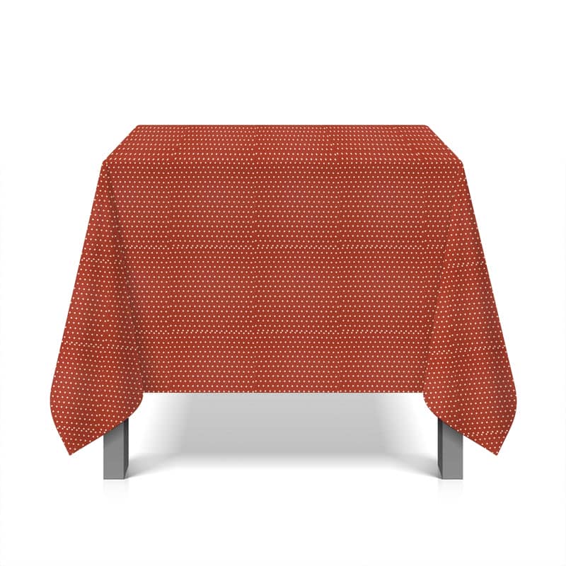 Coated cotton with dots - terracotta