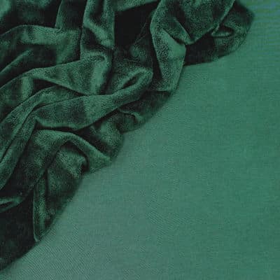 Sweat fabric with minky backside - bottle green