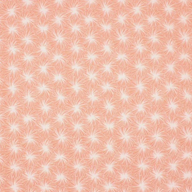 Tissu en coton enduit floral - rose