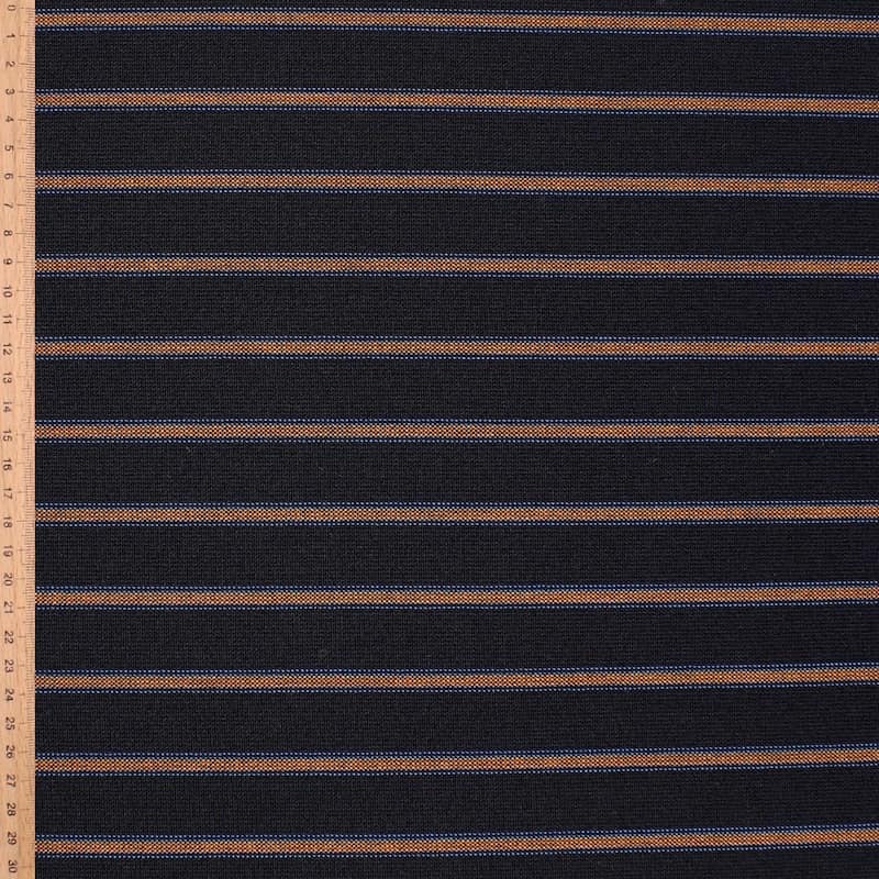 Striped apparel fabric - black 