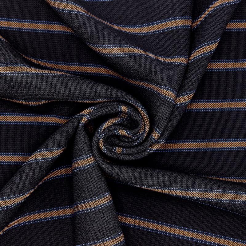 Striped apparel fabric - black 