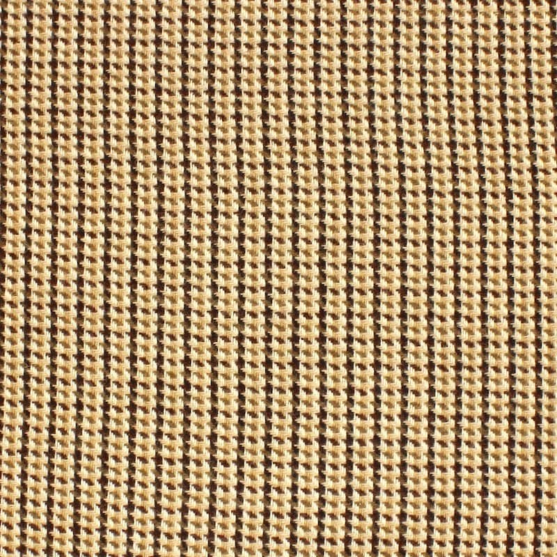 Tissu laine pied de coq beige et brun