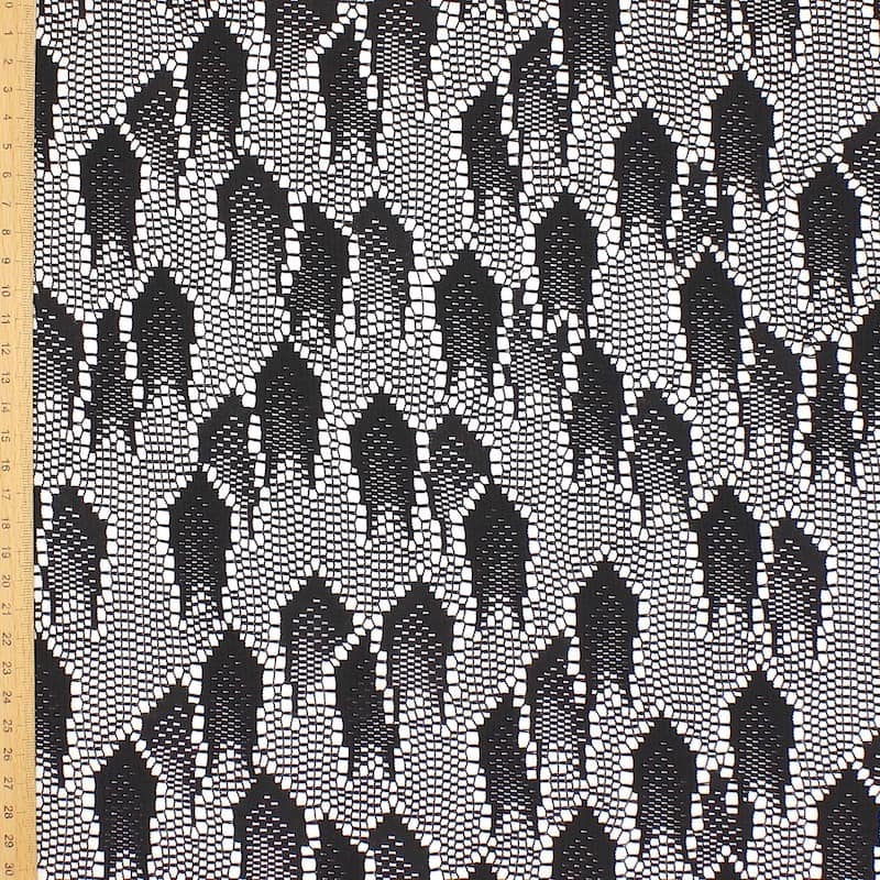 Jacquard knit fabric - black