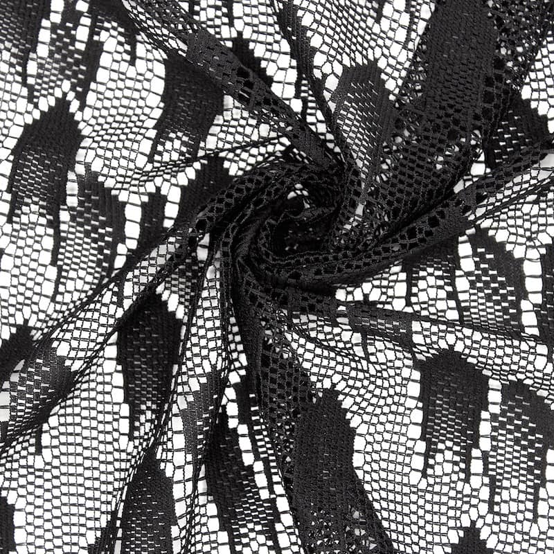 Jacquard knit fabric - black