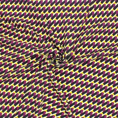 Tissu polyester géométrique - multicolore