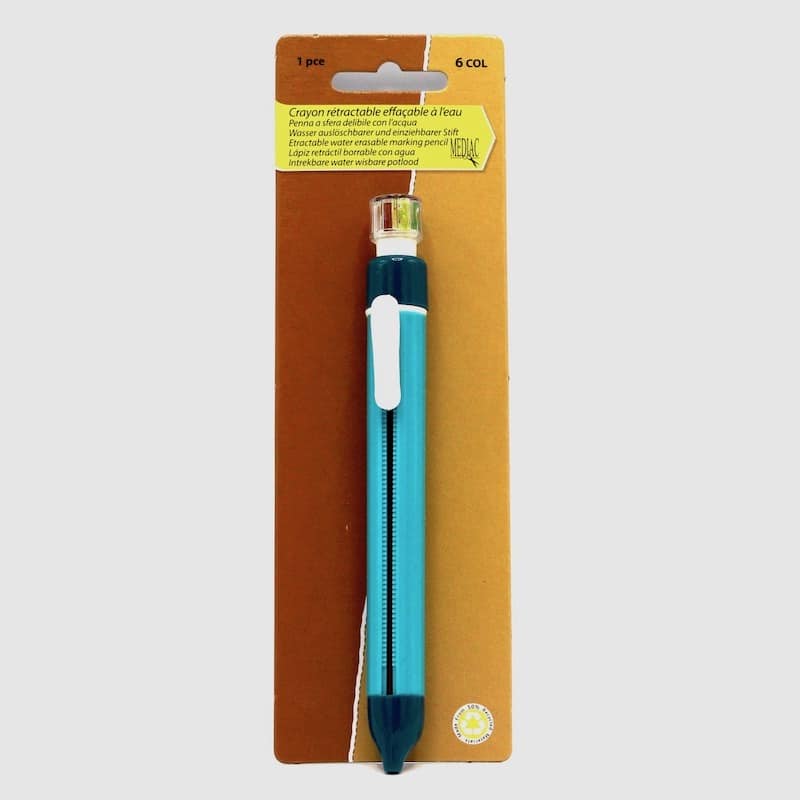 Retractable marker pen erasable with water