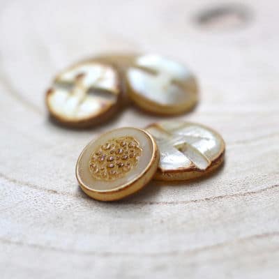 Round vintage button with ornament