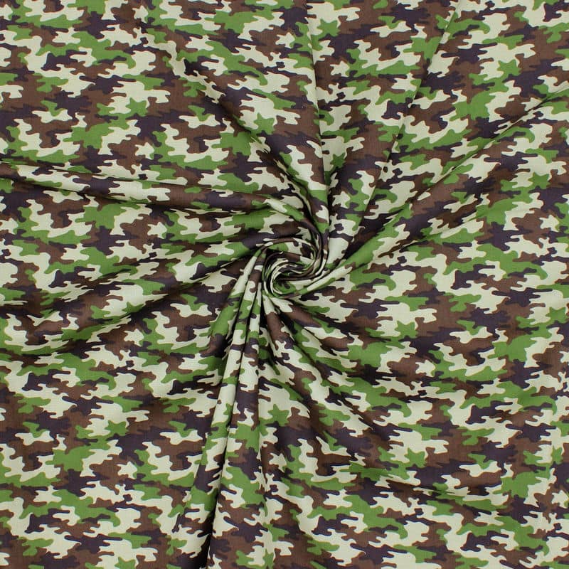 Couleur vert militaire coton Câble électrique tressé/tressé revêtu de tissu Section 3 x 0,75 