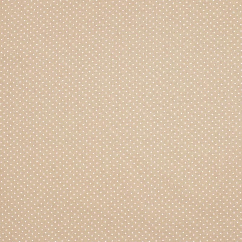 Tissu en coton pois - beige