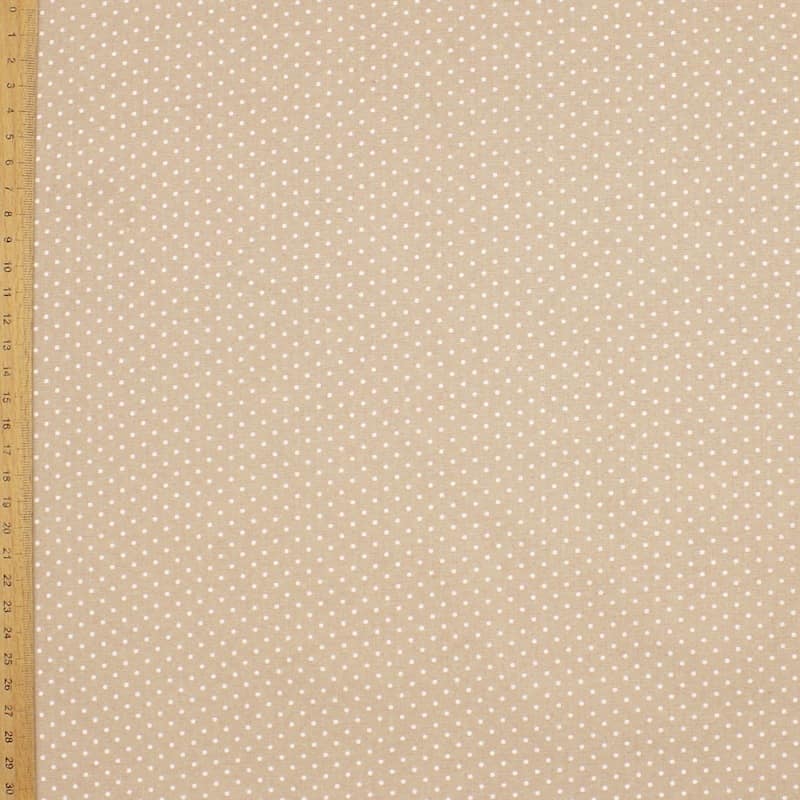 Cotton with dots - beige