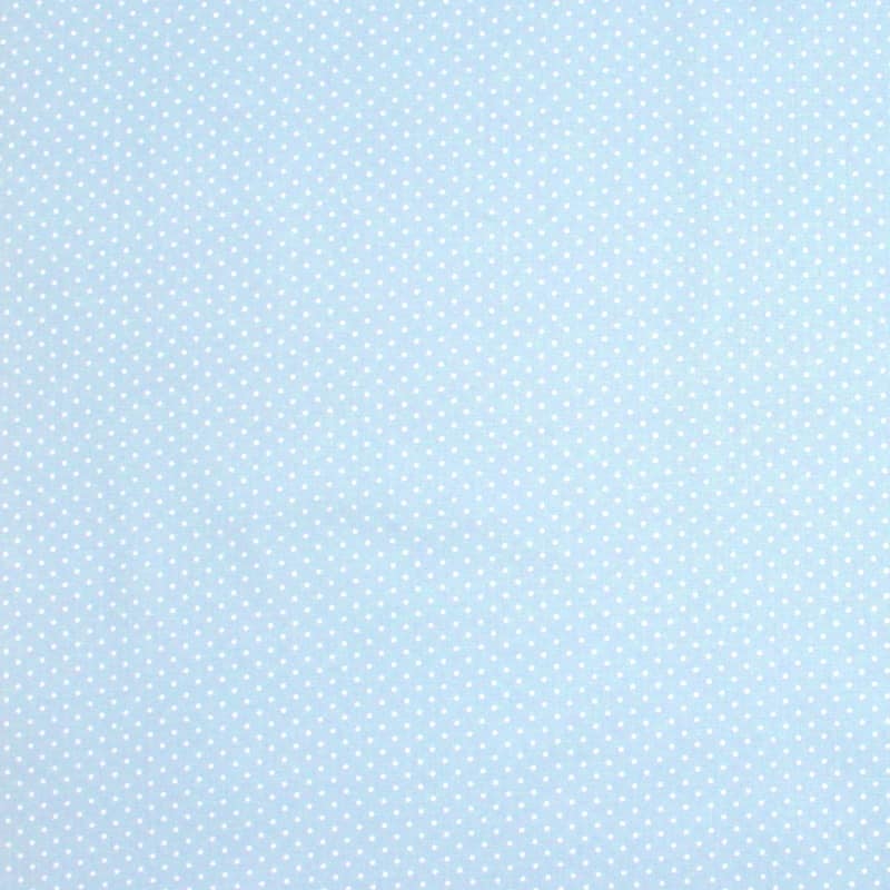 Cotton with dots - sky blue