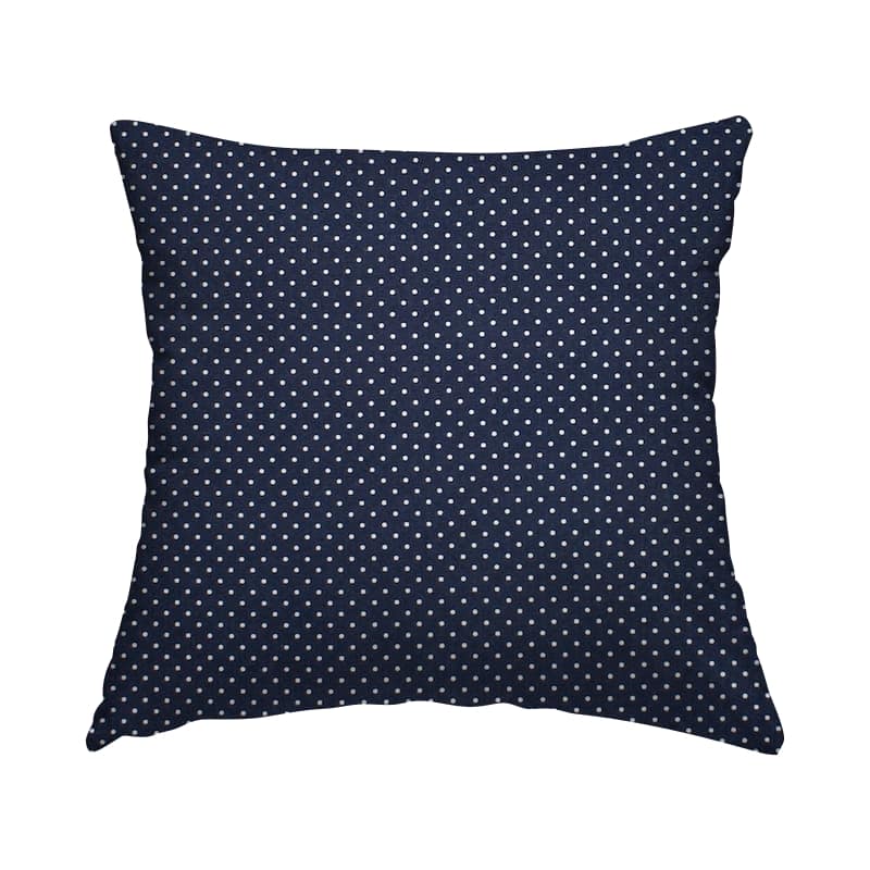 Cotton with dots - navy blue