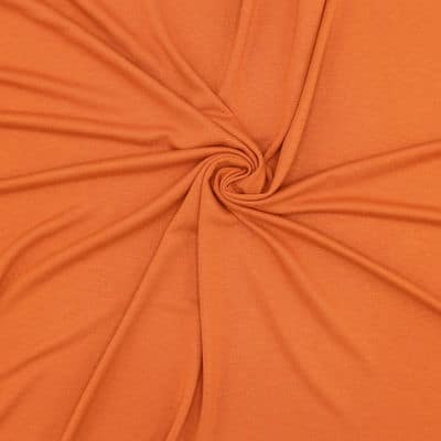 Tissu jersey viscose - orange brûlée