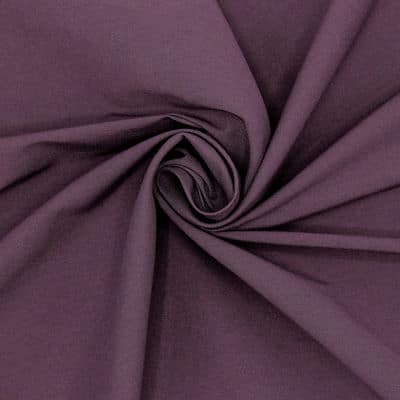 Tissu coton extensible - prune