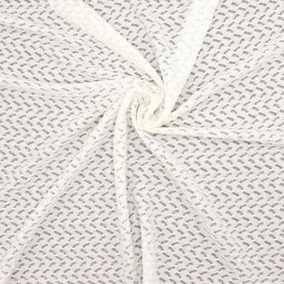 Perforated knit fabric - off-white