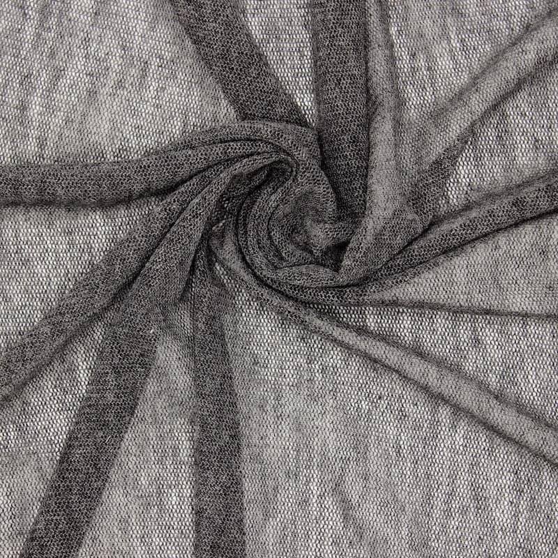 Tissu maille polyester - gris