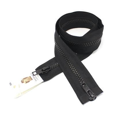 Separable parka zipper - black