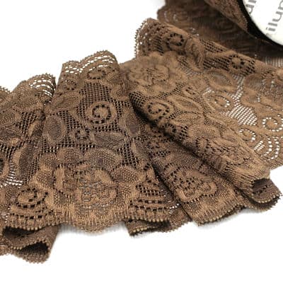 Extensible lace - brown