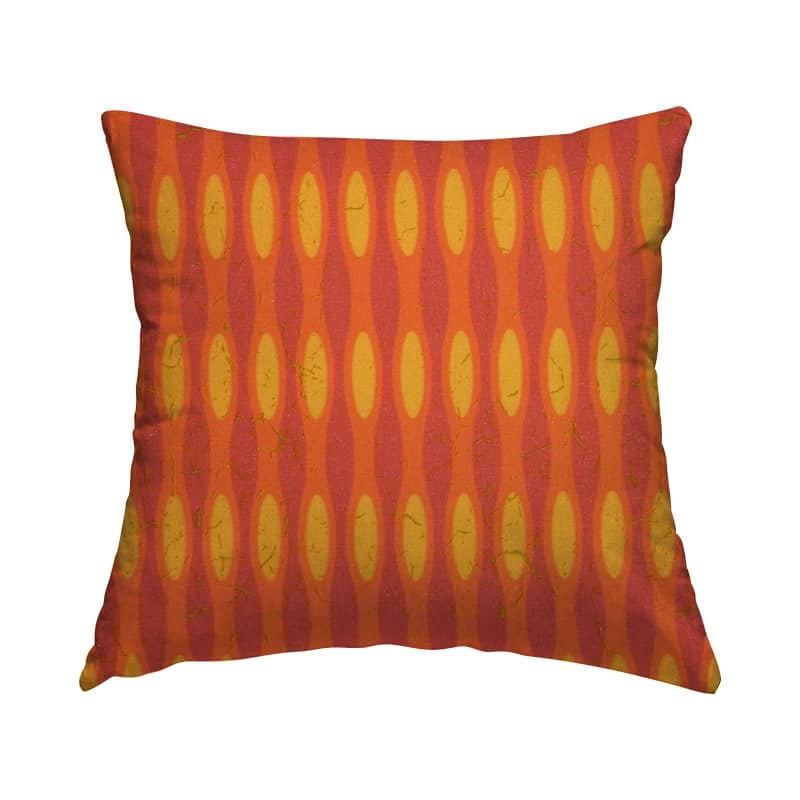 Tissu coton graphique - orange/jaune