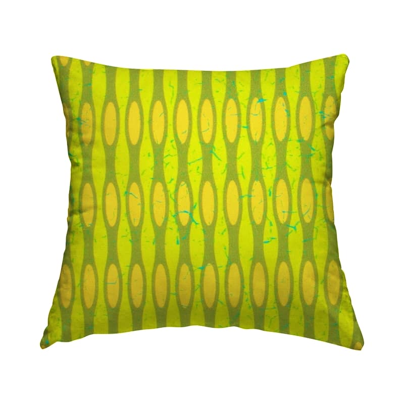 Cotton with graphic print - lime / yellow