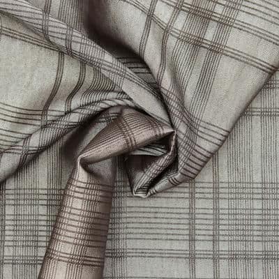 Checkered apparel fabric - taupe