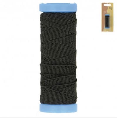 Elastic sewing thread - black