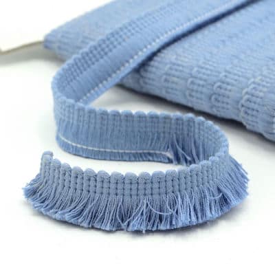 Frange coton  bleu ciel