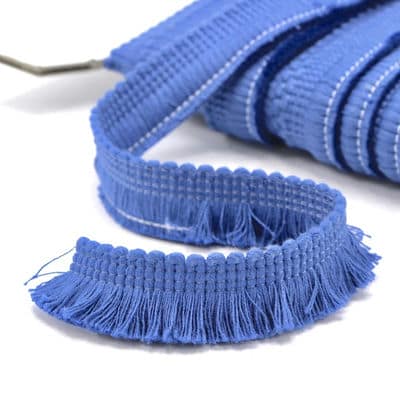 Katoen franjes - jeansblauw