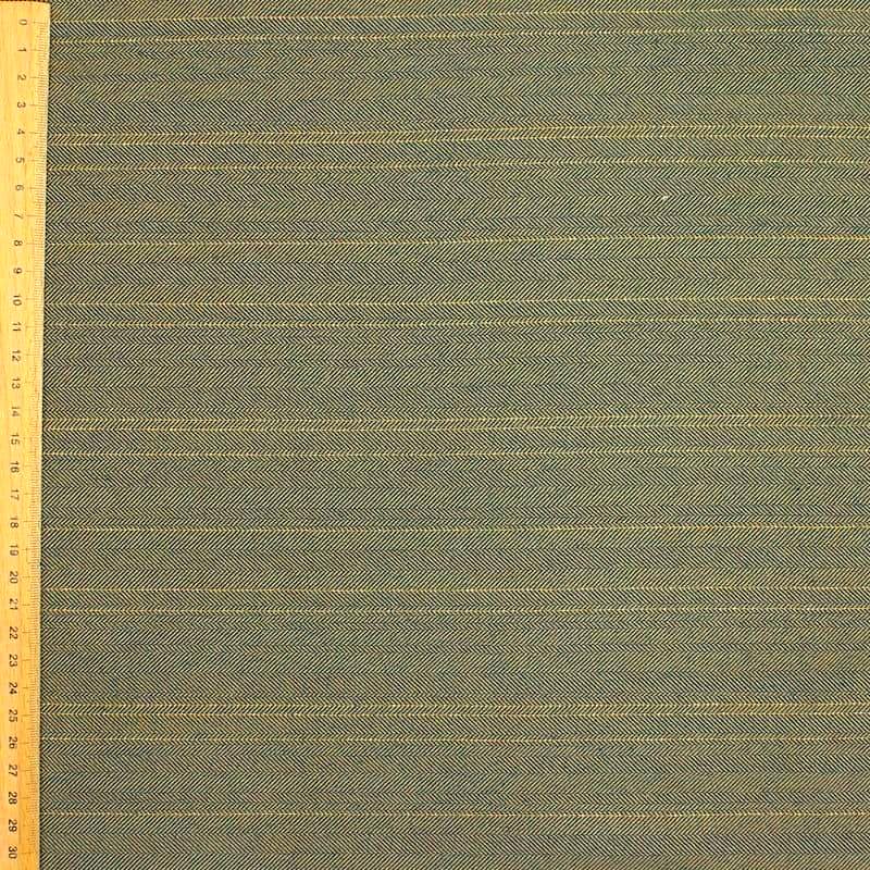 Cloth of 3m extensible striped fabric with herringbone - khaki 
