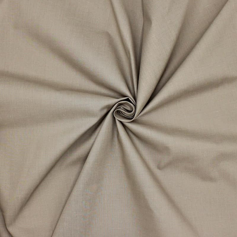 Tissu en coton et polyester gris souris