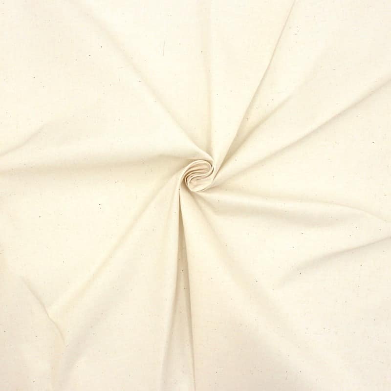 Tissu en coton et polyester écru