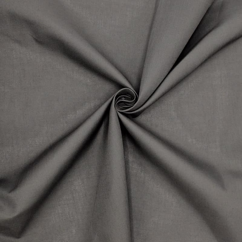Tissu en coton et polyester anthracite