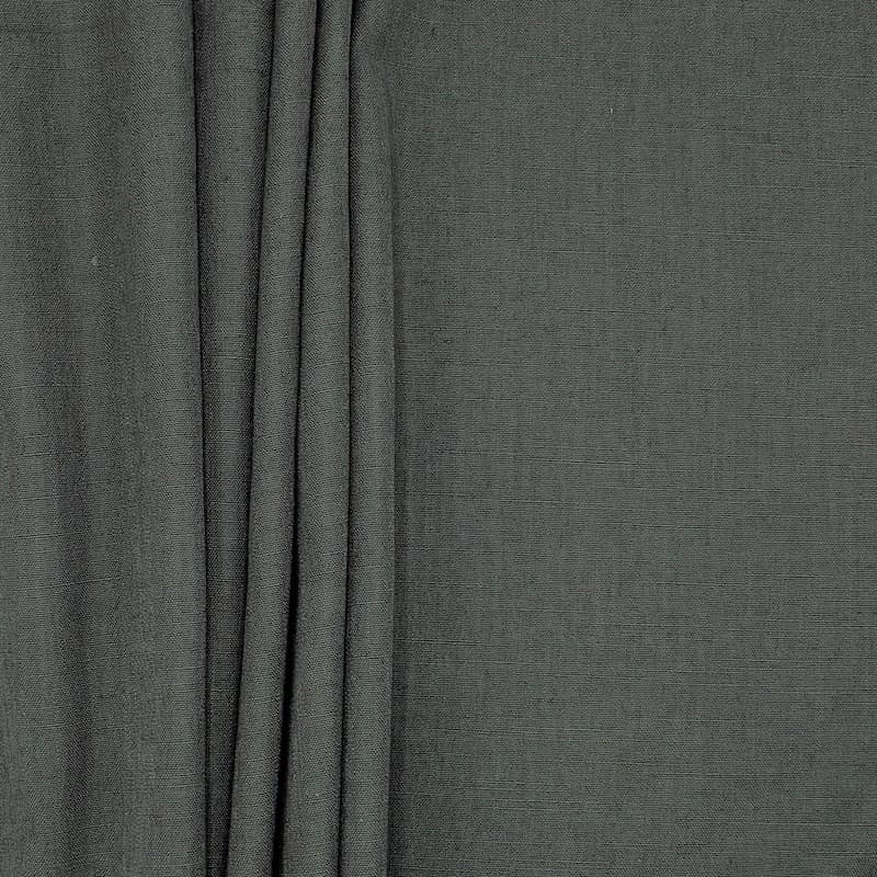 Upholstery fabric with linen aspect - slate-colored