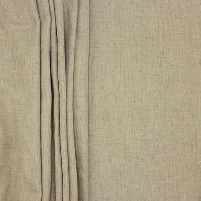 Upholstery fabric with linen aspect - sepia