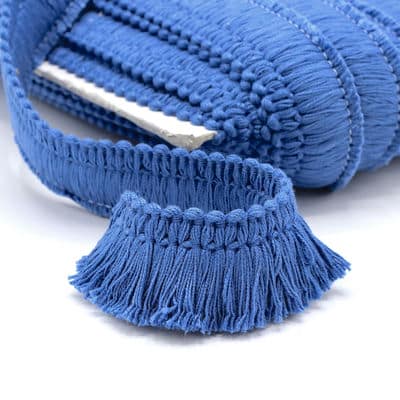 Frange coton  bleu