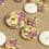 Button with flowers - multicolored
