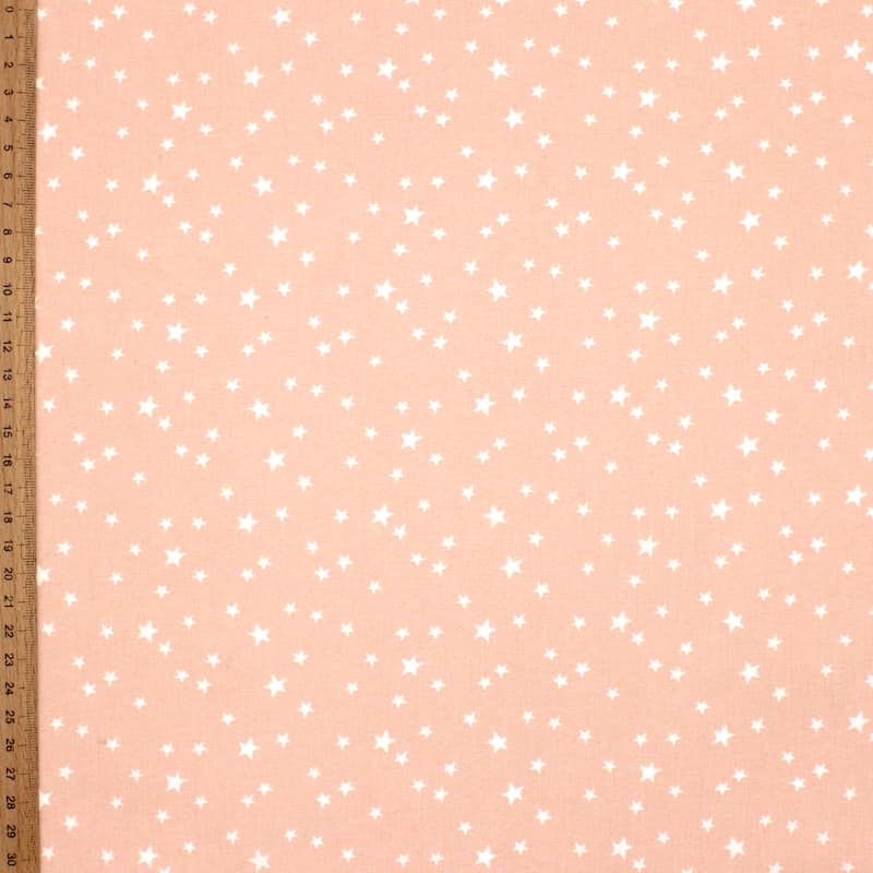 Cotton with stars - blush pink