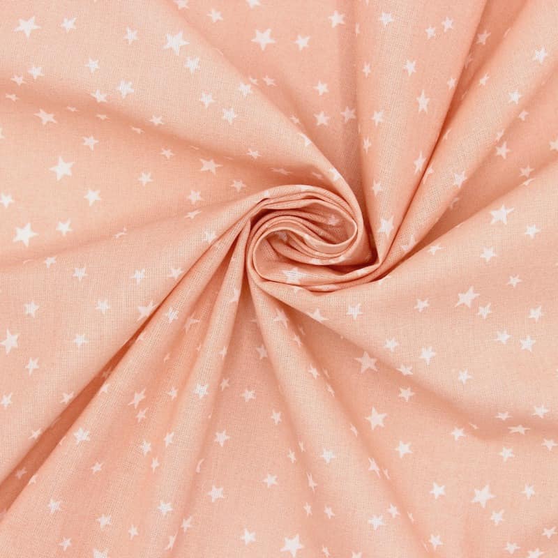 Cotton with stars - blush pink