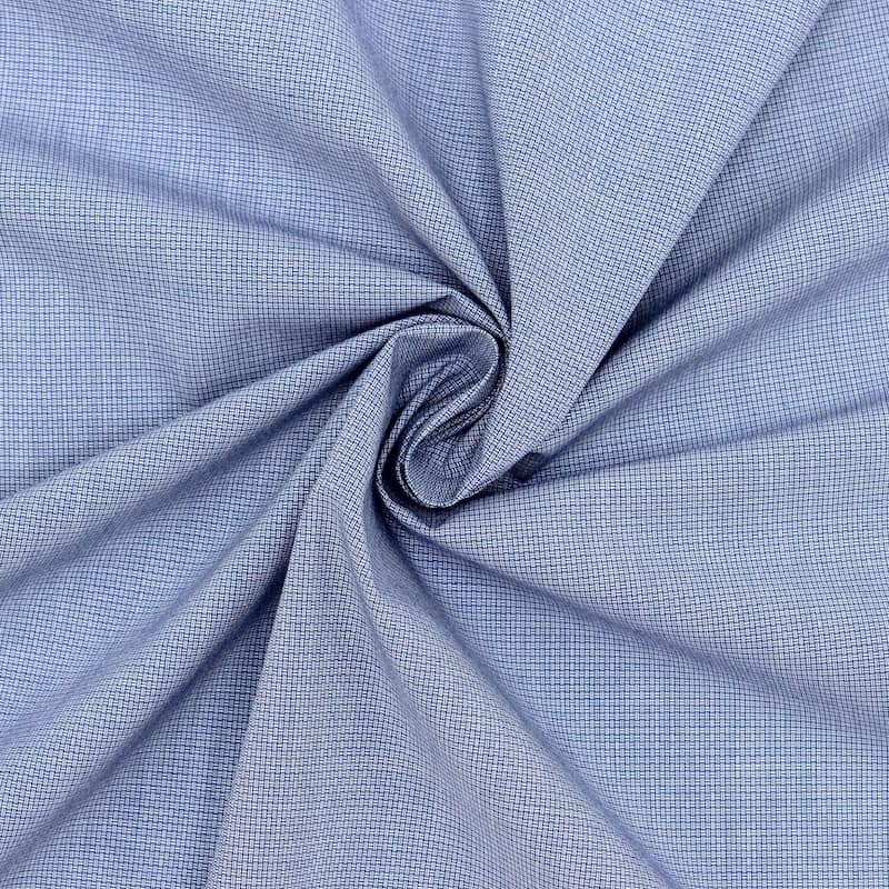 Jacquard fabric in cotton - blue