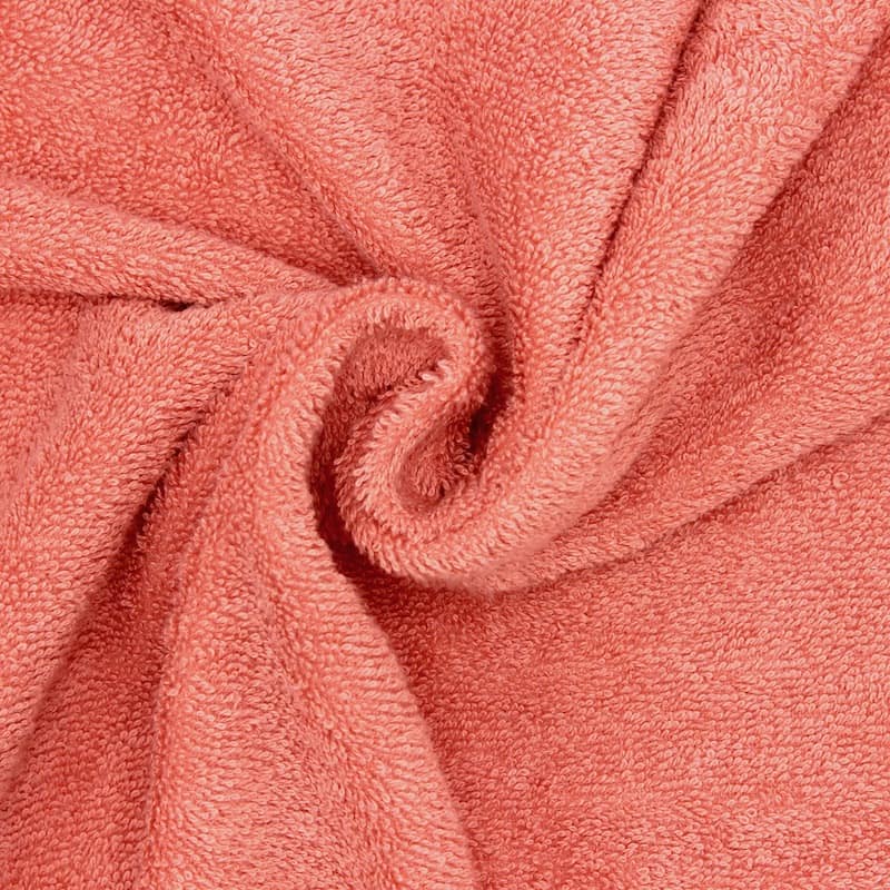 Tissu éponge hydrophile 100% coton rose blush 
