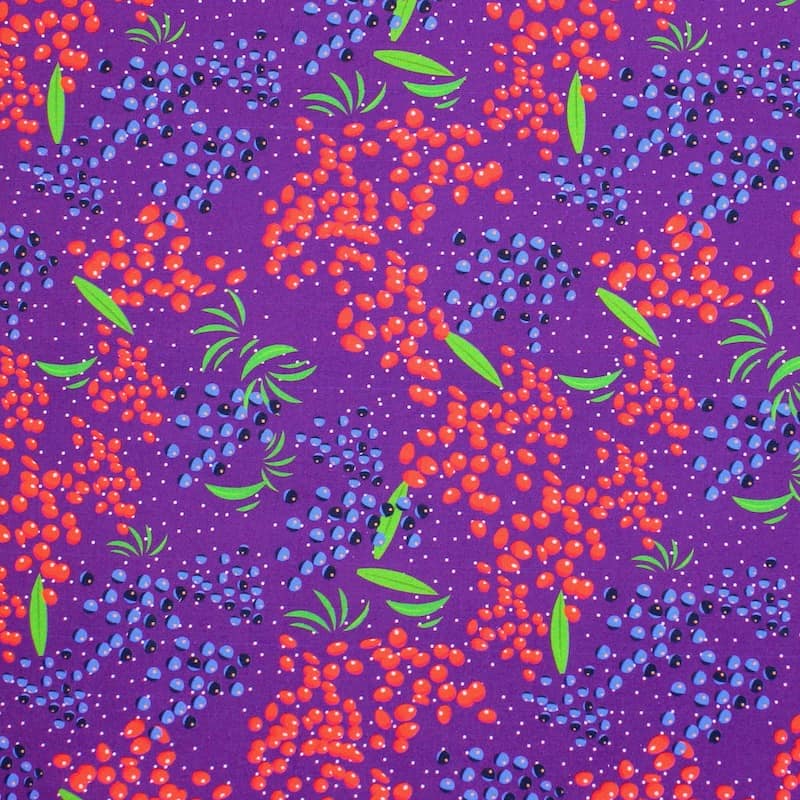 popeline de coton baies- violet